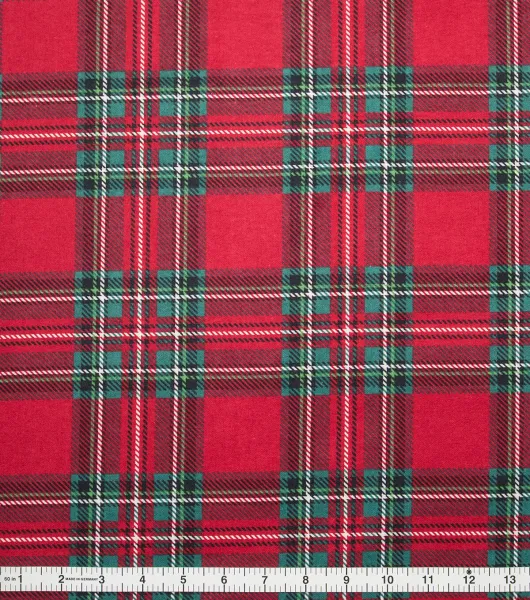 Red & Green Tartan Plaid Super Snuggle Flannel Fabric