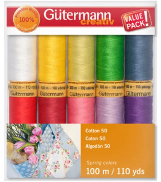 Gutermann Cotton Thread 100M Spool Collection Multiple Colors 