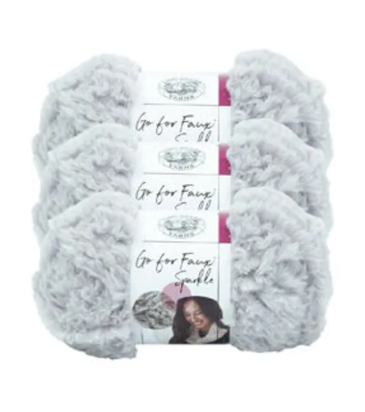 3 Pack) Lion Brand Yarn Go for Faux Bulky Yarn, Baked Alaska : :  Home