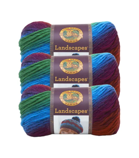 Lion Brand, Art, Nwt Lion Brand Hometown Usa Acrylic Yarn 3pack Charlotte  Blue