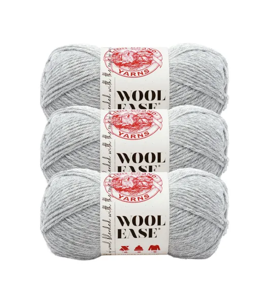 Lion Brand Wool Ease Yarn Grey Heather.