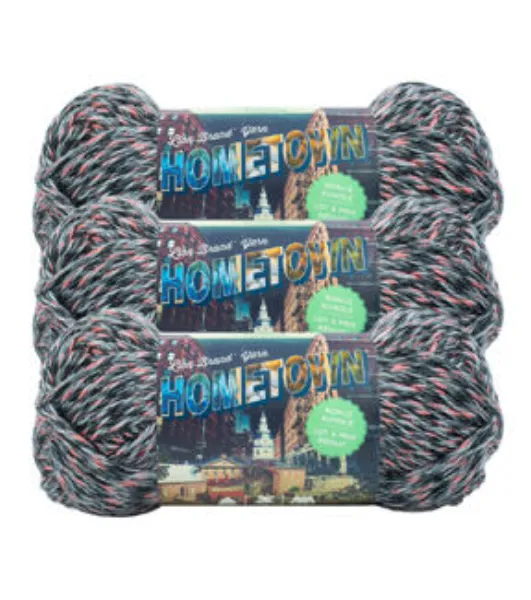 Pack of 3) Lion Brand Hometown Yarn-Oklahoma City Green