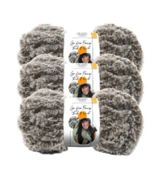 Lion Brand Yarn Go For Faux Baked Alaska Super Bulky Polyester Off