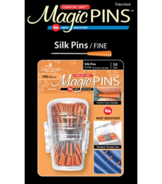 Great deals on Taylor Seville - Quilting & Sewing Magic Pins - Silk Fine -  Peach Orange 50/Pkg (219508)