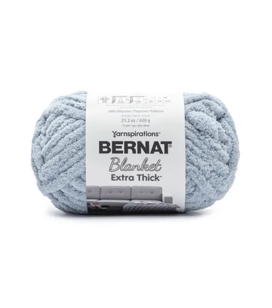 Bernat Blanket Big Ball Yarn-Gray Blue