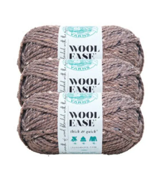 Lion Brand Wool-Ease Thick & Quick Yarn, Oatmeal, 6 oz