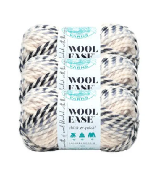 Lion Brand Wool-Ease Thick & Quick Yarn, Oatmeal, 6 oz