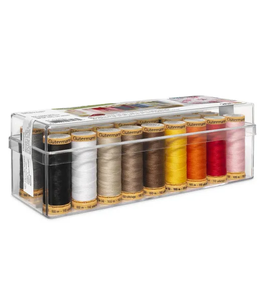 Gutermann Sew - All Polyester Thread Set - 20 Spools - Basics