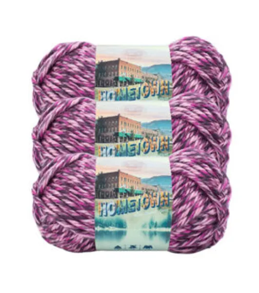  Lion Brand Yarn (3 Pack) 135-308 Hometown Yarn, Key Largo Tweed