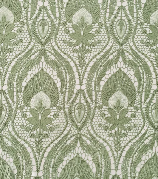 Green Lace Fabric by Casa Collection