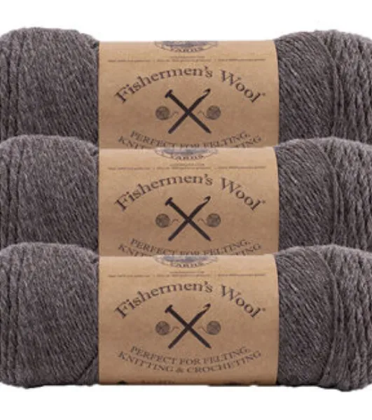 Lion Brand Fisherman's Wool Yarn-Oak Tweed, Multipack Of 3