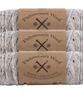 Lion Brand Fishermen's Wool Yarn - Brown Heather