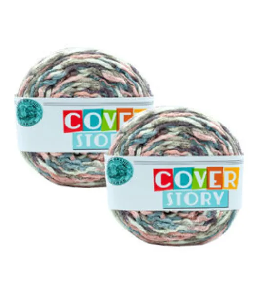 Lion Brand Yarn Cover Story Mica 1 Ball Chenille Afghan Super Bulky  Polyester Multi-color Yarn 