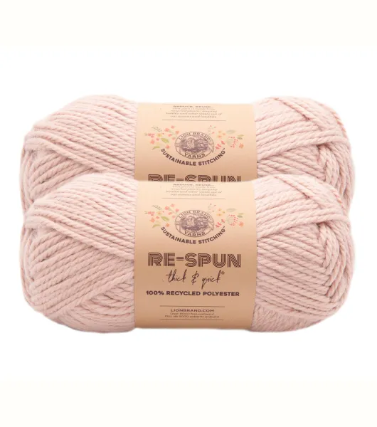 Lion Brand Yarn 843-157C Re-Spun Thick & Quick Yarn, Sunshine