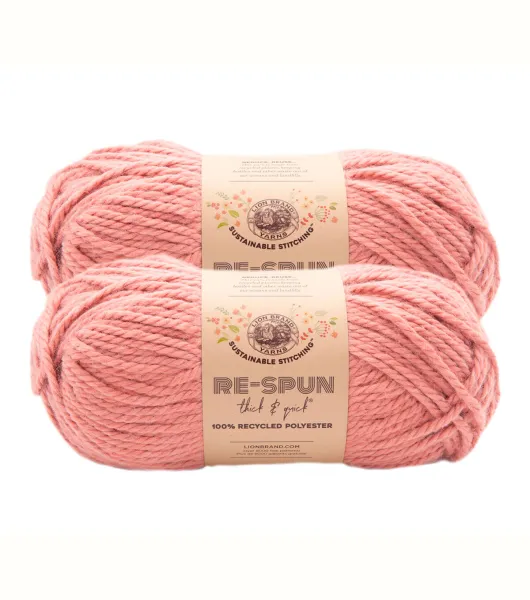 LION BRAND YARNS - Re-Spun Thick & Quick Recycled Polyester - 12 oz/223 yd