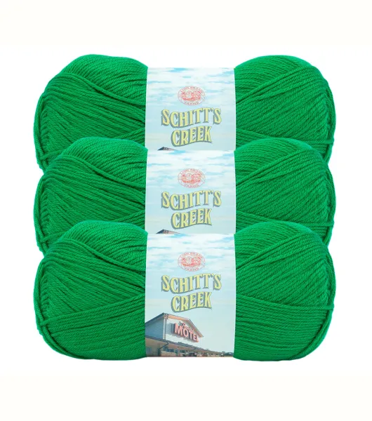 Lion Brand Yarn Schitt's Creek Yarn for Knitting, Crocheting, and Crafting, 3 Pack, Boho Brown