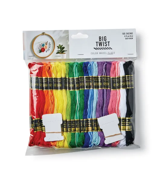 Big Twist 8.7yd Black & White Cotton Embroidery Floss 36ct - Big Twist Yarn - Yarn & Needlecrafts