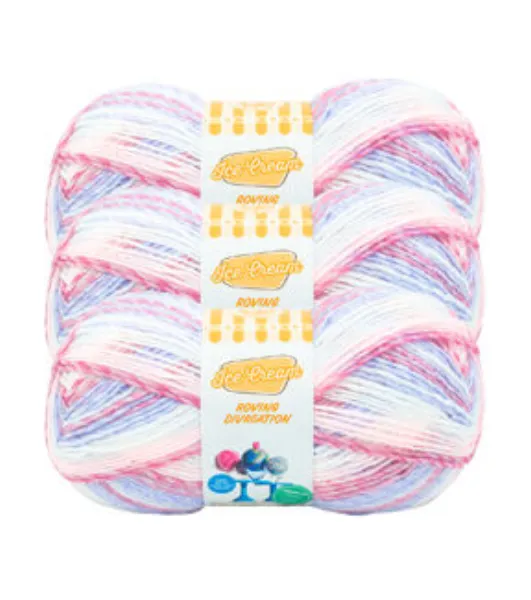 Lion Brand Ice Cream Roving Stripes Yarn 3pk by Lion Brand