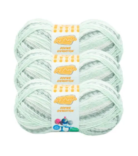 Lion Brand Ice Cream Roving Stripes Yarn 3pk by Lion Brand