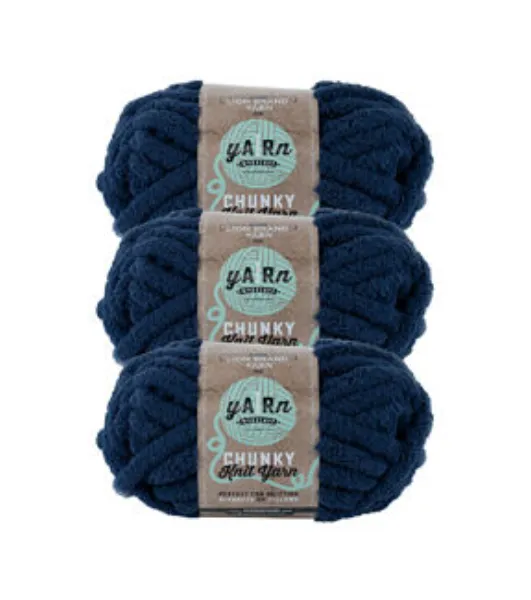 Blue Chunky Knit Yarn