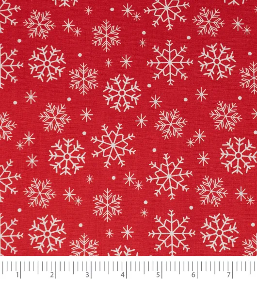 Snowflakes on Red