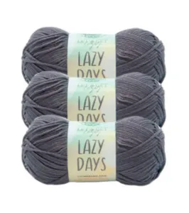 Lion Brand Yarn Cover Story Lazy Days Thick & Quick, Blanket Yarn, Pewter,  1 Pack