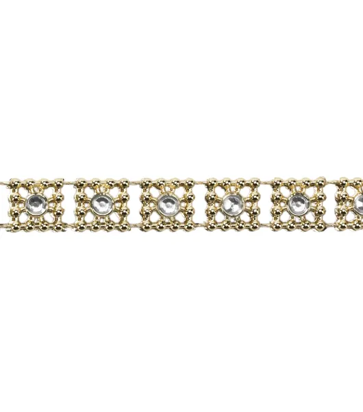 Simplicity Plastic Rhinestone Trim 0.38'' Silver by Simplicity