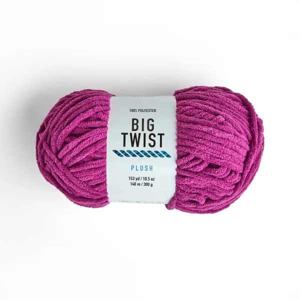 Big Twist 10.5oz Super Bulky Polyester 153yd Plush Yarn - Eggplant - Big Twist Yarn - Yarn & Needlecrafts