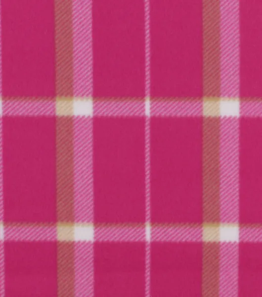 Cute Pink Plaid Blizzard Fleece Fabric