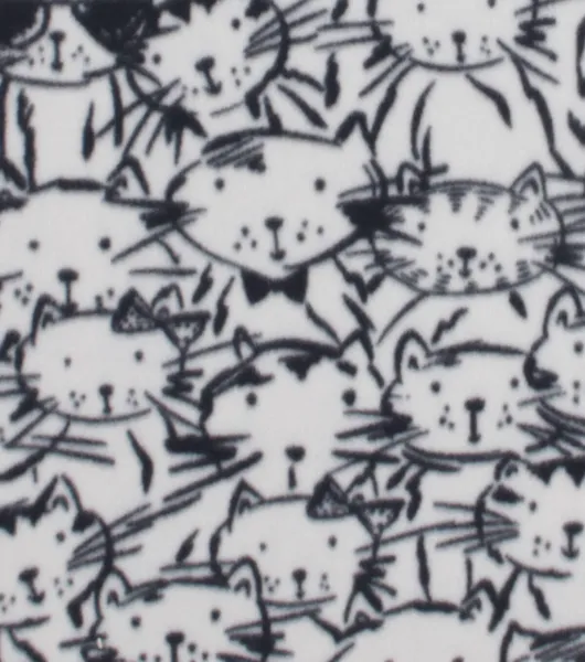 Sketched Cats Blizzard Prints Fleece Fabric by Joann Joann x Ribblr