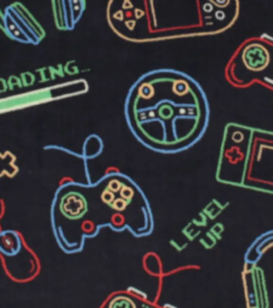 Neon Gaming Accessories Anti Pill Plush Fleece Fabric by Joann