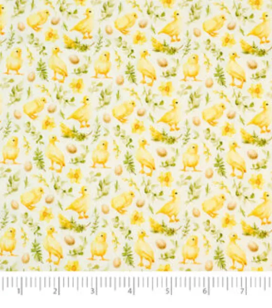 SINGER Cute Chicks Cotton Fabric by Singer Joann x Ribblr