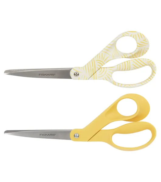 Fiskars 8 in. 2 pack Sunny and Yellow Limited Edition Scissors Set