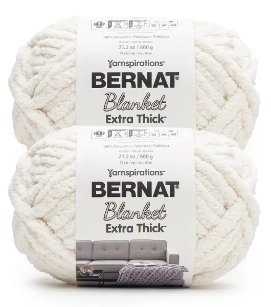 Bernat Extra Thick Blanket Yarn 2pk by Bernat