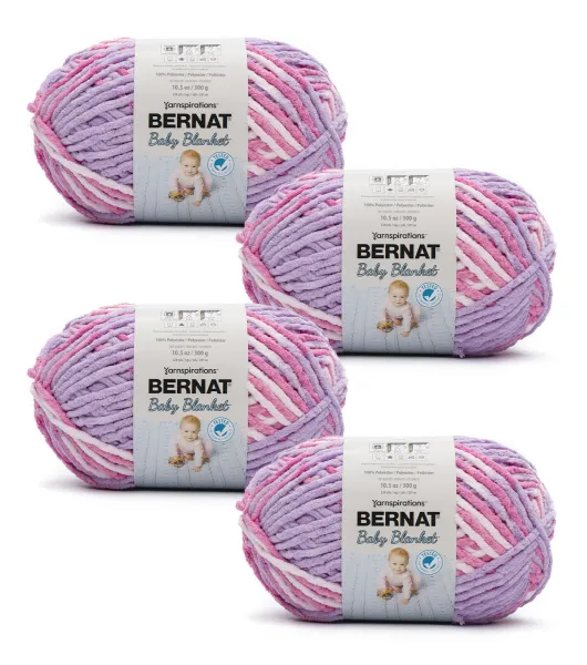 Bernat Baby Blanket Big Ball Yarn Baby Lilac