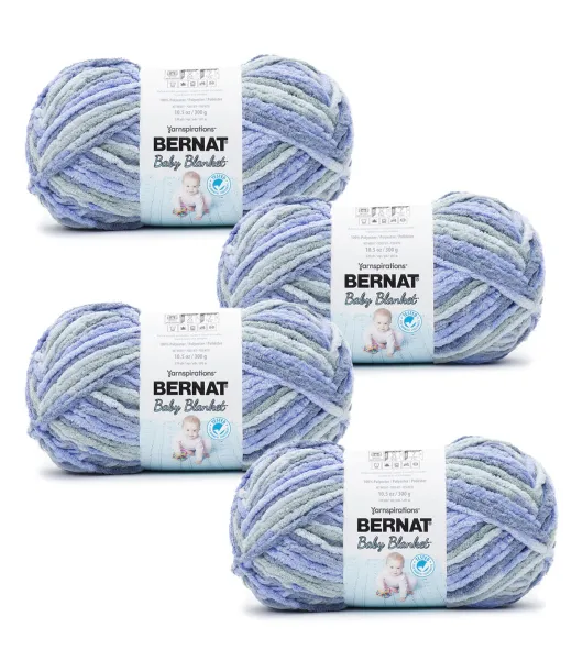 Bernat Baby Blanket Big Ball Yarn - Lovely Blue