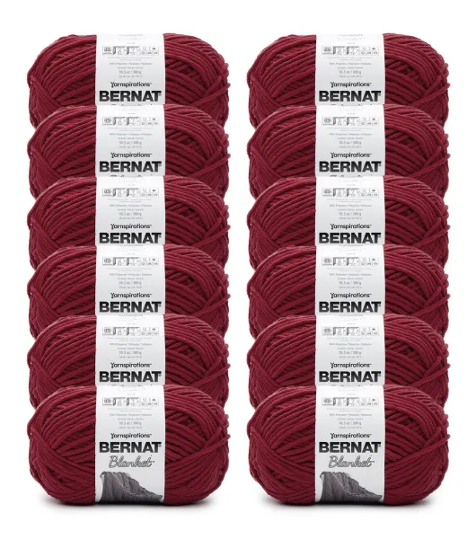 Bernat Blanket Big Ball Yarn Crimson