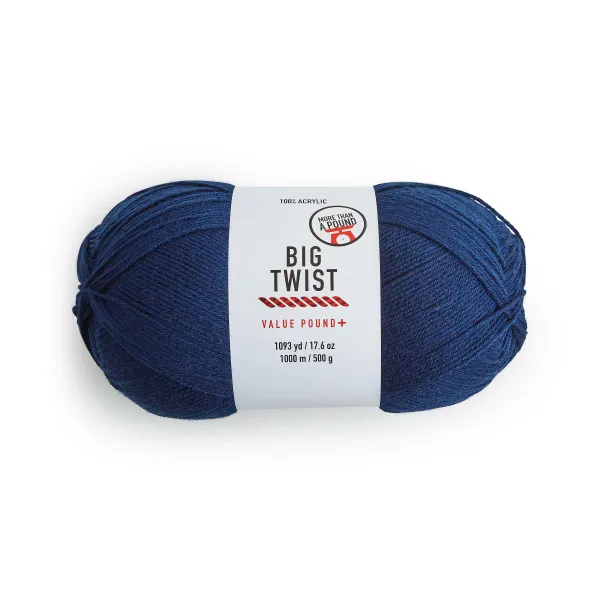 Big Twist Medium Weight Acrylic Value Pound Plus Yarn - White - Big Twist Yarn - Yarn & Needlecrafts