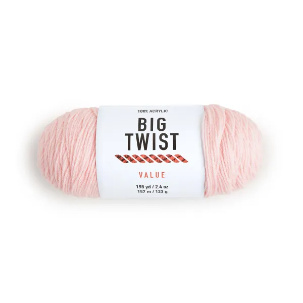 6oz Solid Medium Weight Acrylic 380yd Value Yarn by Big Twist by Big Twist