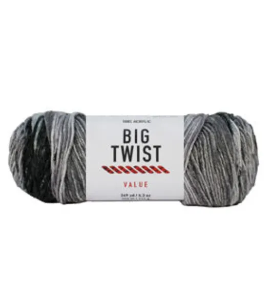 4.3oz Ombre Medium Weight Acrylic Value Yarn by Big Twist by Big