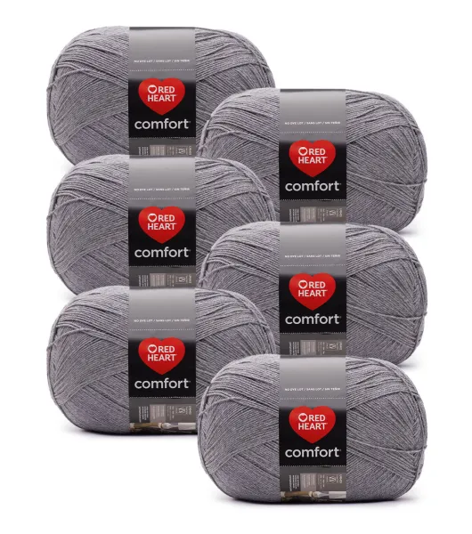  Red Heart Comfort Black/Taupe Marl Yarn - 1 Pack of