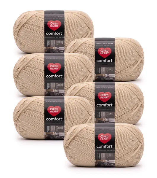  Red Heart Comfort Black/Taupe Marl Yarn - 1 Pack of