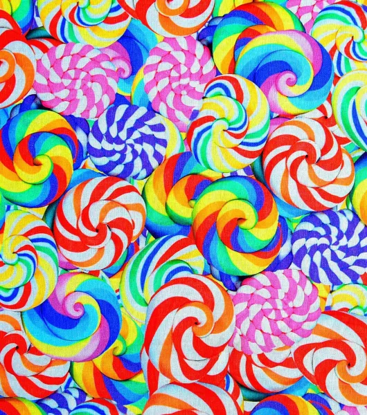 Hi Fashion Rainbow Candy Mixed Novelty Cotton Fabric