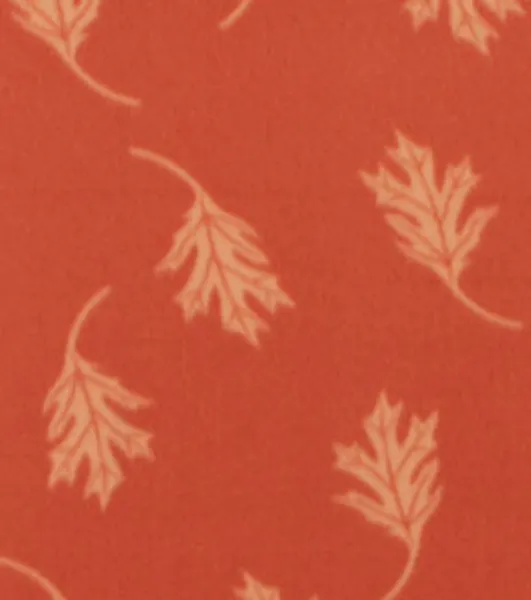 Orange Small Leaves Blizzard Fleece Fabric by Joann Joann x Ribblr
