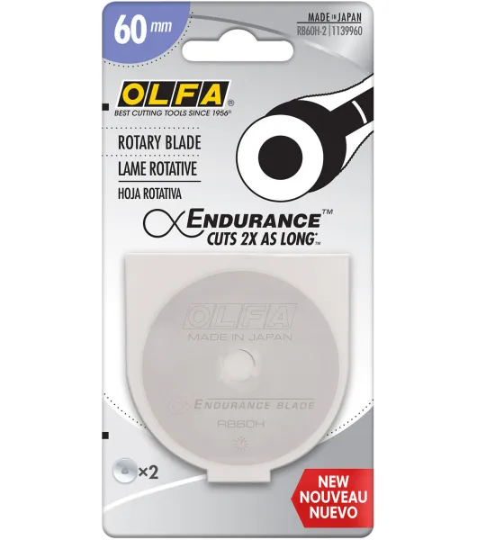 Olfa 60mm 2Pk Endurance Rotary Blades by Olfa