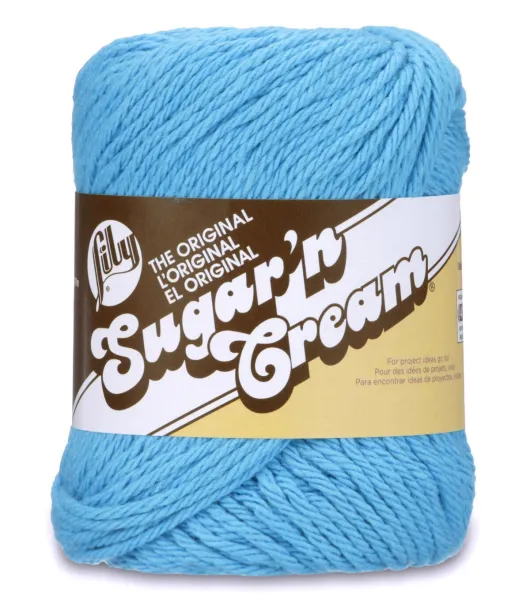 Lily Sugar 'N Cream The Original Solid Yarn, 2.5oz, Medium 4 Gauge, 100%  Cotton - White - Machine Wash & Dry