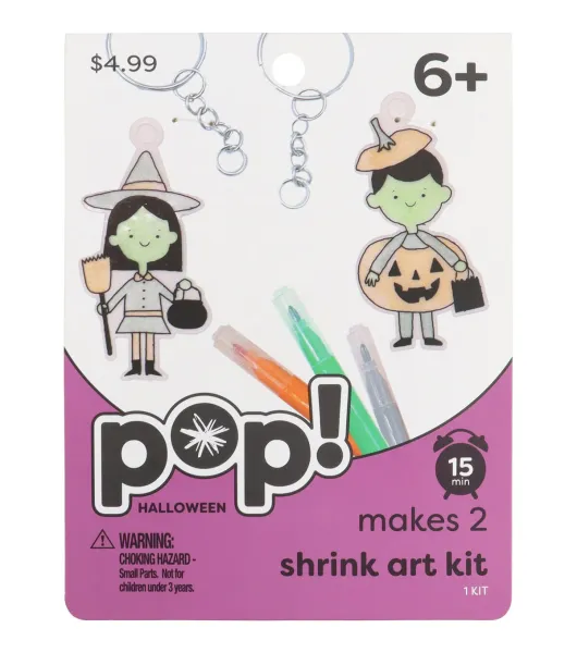 2ct Halloween Kids Shrink Art Key Chains by POP! by POP!
