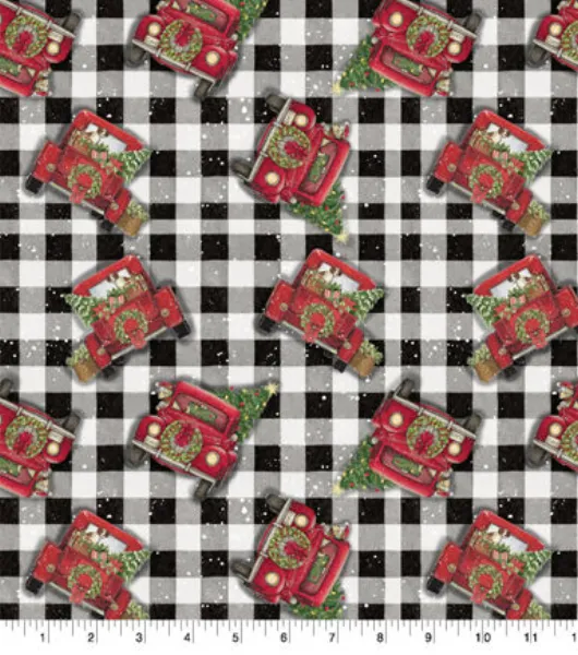 buffalo plaid green christmas fabric Fabric