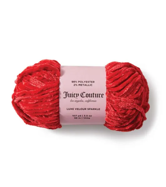 Juicy Couture 3.5oz Bulky Polyester Juicy Luxe Velour Sparkle Yarn by Juicy  Couture