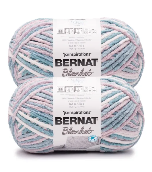 Bernat Blanket #6 Super Bulky Polyester Yarn, Sea Gull Gray 10.5oz/300g, 220 Yards (4 Pack)